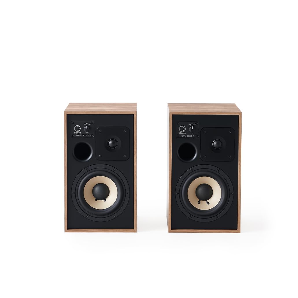 Elipson Enceinte Bibliothèque Heritage XLS 7 - Bois Clair - 2 Voies - HiFi - 90 W - La Paire