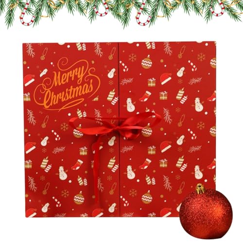 Calendrier de l'Avent vide pour manteau de cheminée et étagère : 24 boîtes de Noël à remplir