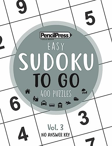 SUDOKU TO GO (400 Puzzles, easy): Sudoku Puzzle Books for adults