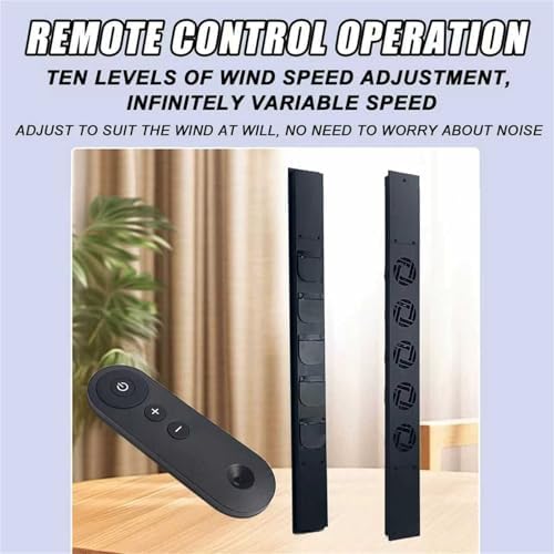 Remote Control Window Exhaust Fan, 10-Speed Adjustable, 4 Intakes & 2 Exhausts, Retractable 80-160cm, Ideal for Home, Kitchen, Bedroom & Office (80-96cm)