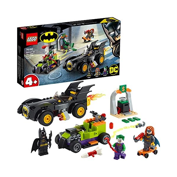 LEGO-DC-Batman-vs-Joker-Inseguimento-con-la-Batmobile-Set-Macchina-dei-Supereroi-per-Bambini-dai-4-anni-in-su-76180