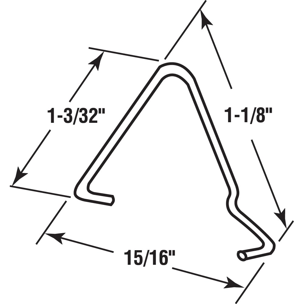 Prime-Line PL 14856 Stalowy klips do szyby okiennej (50 sztuk)