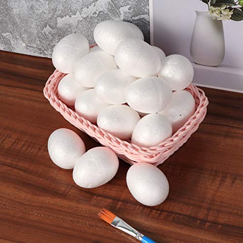 Generic 20 Pcs Egg de Espuma de Branco Artesanato Egg Easter Egg Ovos Poliestireno Ovos para Primave