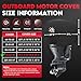 Zettum Outboard Motor Cover, 600D Boat Motor Cover Waterproof & Heavy Duty, Fade-Resistant Boat Engine Cover - Fit for Motor 115-225 HP, Black