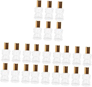 FRCOLOR 24 Peças Garrafa De Rolo Garrafas De Vidro Transparente Misturando Recipiente Transparente De Vidro Rolo De Urso Em Garrafa Garrafas De Bola De Rolo Vazias Garrafas De Rolo