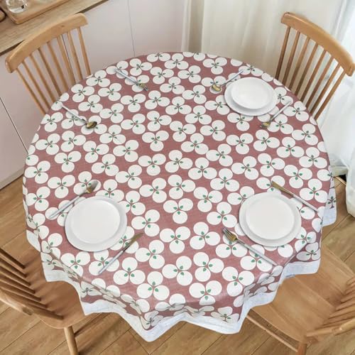 Image of Dakshya Industries PVC Waterproof Round Table Cover for 4 Seater Dining Table | 60 Inch Round Printed Table Cover | Spill Proof, Oil Resistant, Heat Resistant, Wipe Clean