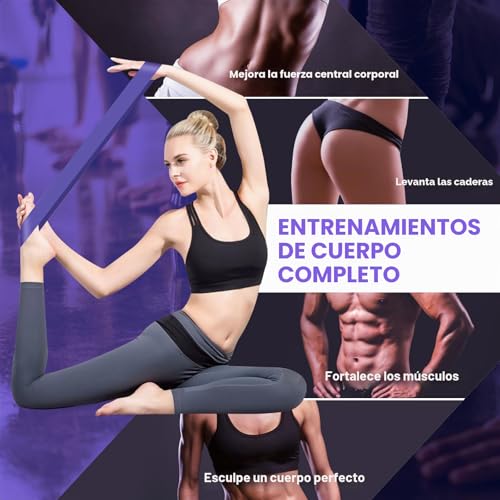Miniatura 4 de Fokky Gomas Elasticas Musculacion [Set de 5], Látex Natural | Bandas Elasticas Musculacion con Bolsa de Transporte, Cintas Elasticas Musculacion para Piernas,Glúteos,Brazos,Yoga,Pilates
