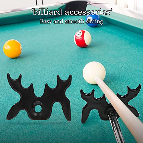 Yueser Billard Queue BrückenKopf,Kunststoff Billard Brückenkopf Billard Queue Brücke Halter Billard Queue Kreuz Billard Bridge Billard Brückenkopf Halter Billard Queue Zubehör(Schwarz 2 Stücke)