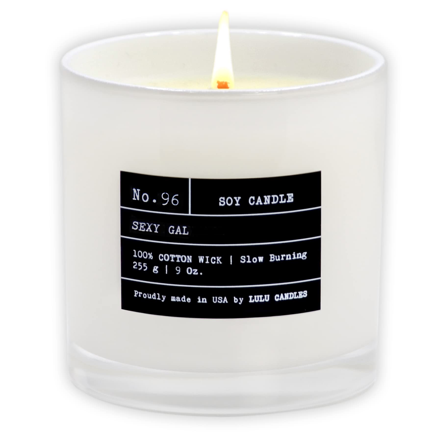 Lulu Candles Sexy Gal - Sandalwood Rose Highly Scented Candles for Home - Soy Blend Jar Candle with 100% Cotton Wick - Slow Burning (9 Oz.)