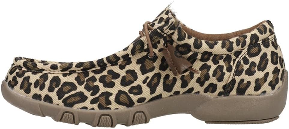 Roper Womens Chillin Leopard Shoe, Tan, 10