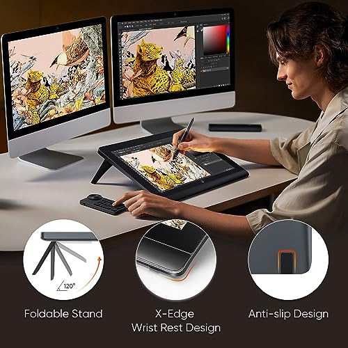 Xp-Pen MD160QH Xppen Artist Pro 16 Gen2 2.5K 16 Inch Qhd Drawing Tablet With Full Laminated Anti-Glare Screen 16384 Pressure Levels X3 Pro Battery-Free Stylus 159% Srgb Tilt Graphic Drawing Tablet thumb #7