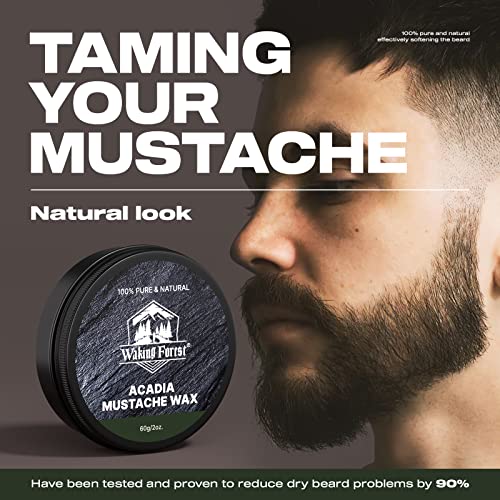 Mustache Wax For Men Medium Hold Beard Wax Tam Mustache Natural Look Moustache Wax For Men 2Oz Natural Scented Beard Grooming Kit For Men Groom Moisturizes Beard And Skin Easy To Apply And Clean #TOP2