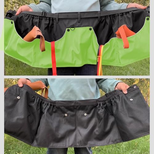 EHERDM Hundetrainer-Schürze mit Mehreren Taschen und Hüftgurt, verstellbare Hundetrainingshose, wasserdichte Hundetrainingshose, Hundehandler-Kleidung für Outdoor-Trainingsaktivitäten, Schwarz, XL