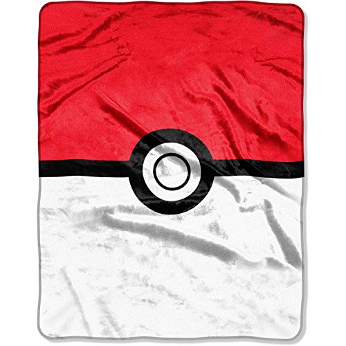 UPD Pokemon Pokeball Oversized Silk Touch Throw, 55 x 70 inches, Multicolor
