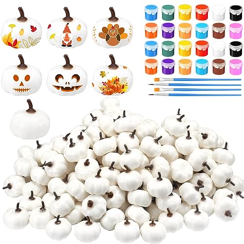 Thyle Thanksgiving Mini DIY Pumpkin Fall Decorations White Fake Foam Pumpkins for DIY Crafts Artificial Boo Faux Rustic Halloween Autumn Table Centerpiece Bowl Fillers(200 Pcs) by Thyle - Used condition - US$16.88