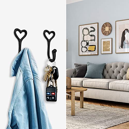 6 Pcs Vintage Rustic Cast Iron Design Wall Hooks Coat Hooks Rack, Decorative Wall Mounted Antique Shabby Chic Metal Home Bath Room Towel Coat Hooks Hanger #TOP2