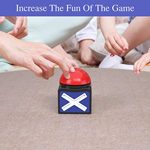 Image of BEAN LIEVE Game Answer Buzzer, Game Buzzer With Lights And Sound Trivia Quiz Got Talent Buzzer, Buzzer Buttons For Game Show, Red Game Buzzer For Kids Adult Classroom (Red), Family