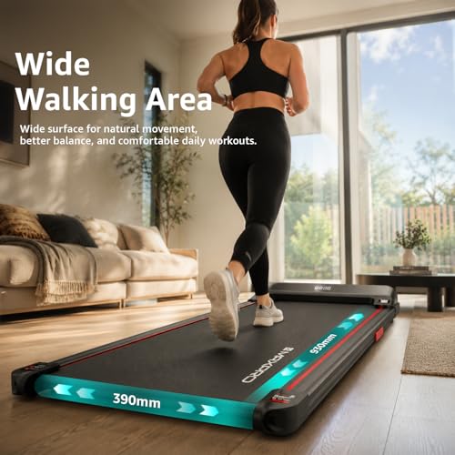 Image of MAXPRO Walking Pad 3.5HP BLDC Motor Treadmill for Home use | 12km /hr Speed | 110kgs Max. User Weight | 8% Incline| LED Display, Shock Absorbtion, Compact underdesk Treadmill for Home Gym