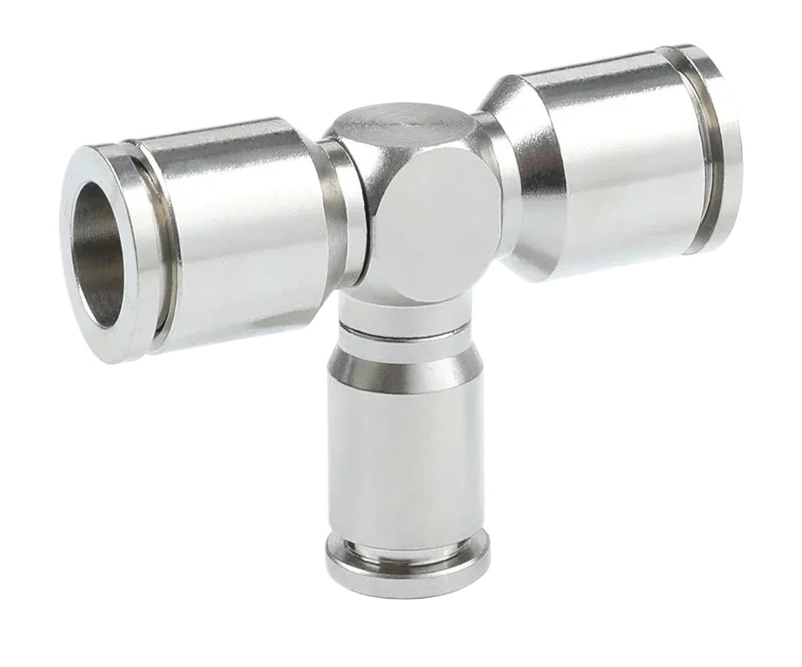 1/5/10 szt. Pneumatyczne mosiężne złączki rurowe wciskane pneumatyczne złączki łączące trójnik T PE 4 6 8 10 12 4 mm 6 mm 8 mm 10 mm 12 mm zestaw (6 mm (otwór zewnętrzny), 5 szt.)