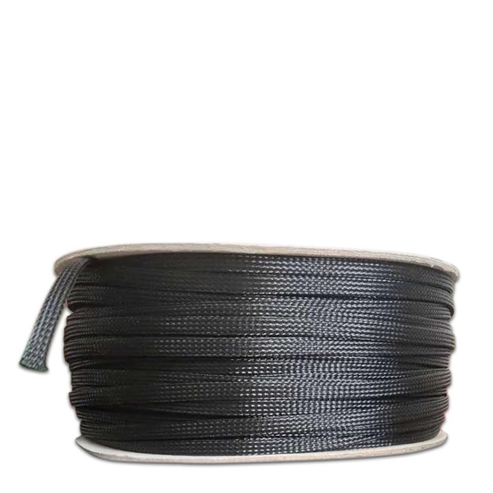Manguitos de Manguera de Cable Trenzado, Prensaestopas Extensible de 2/4/6/8/10/12/15/20/25 mm x 5 m, protección hermética for Cables de Pet, Funda Trenzada Negra(60 mm)