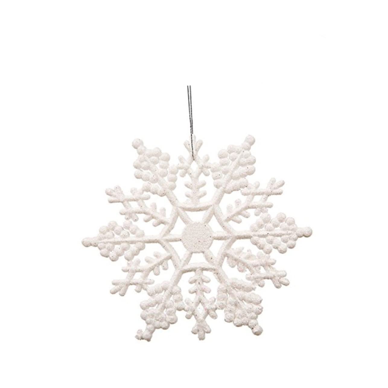 Amosfun 12 Piezas Brillo Plateado Cara Veneciana Decoracion Ornamento decoración Adornos navideños de Copos de Nieve Decoraciones de Copos de Nieve Navidad de Nieve Techo