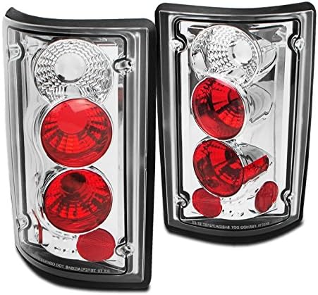 Tail Brake Lights Lamps Black Compatible with 1995-2006 Ford Econoline Van E-Series / 2000-2006 Excursion