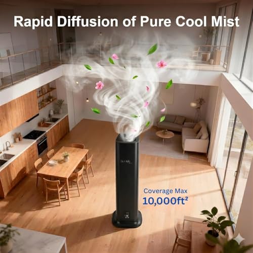 Image of STARQ Lux Tower Luxury Smart Air Scent Diffuser Waterless Aroma Machine App Control Cold Atomization Ultra Quiet No Heat for Home & Office Includes Complimentary 300ml Starter Perfume
