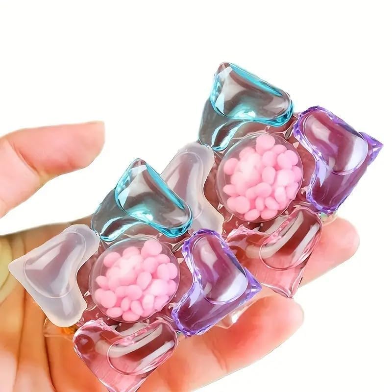 Ultra-Concentrated Laundry Detergent Pods with Multi-Chamber Cleaning Formula – Colorful Liquid Washing Capsules with Enzyme Beads for Deep Stain Removal (30)