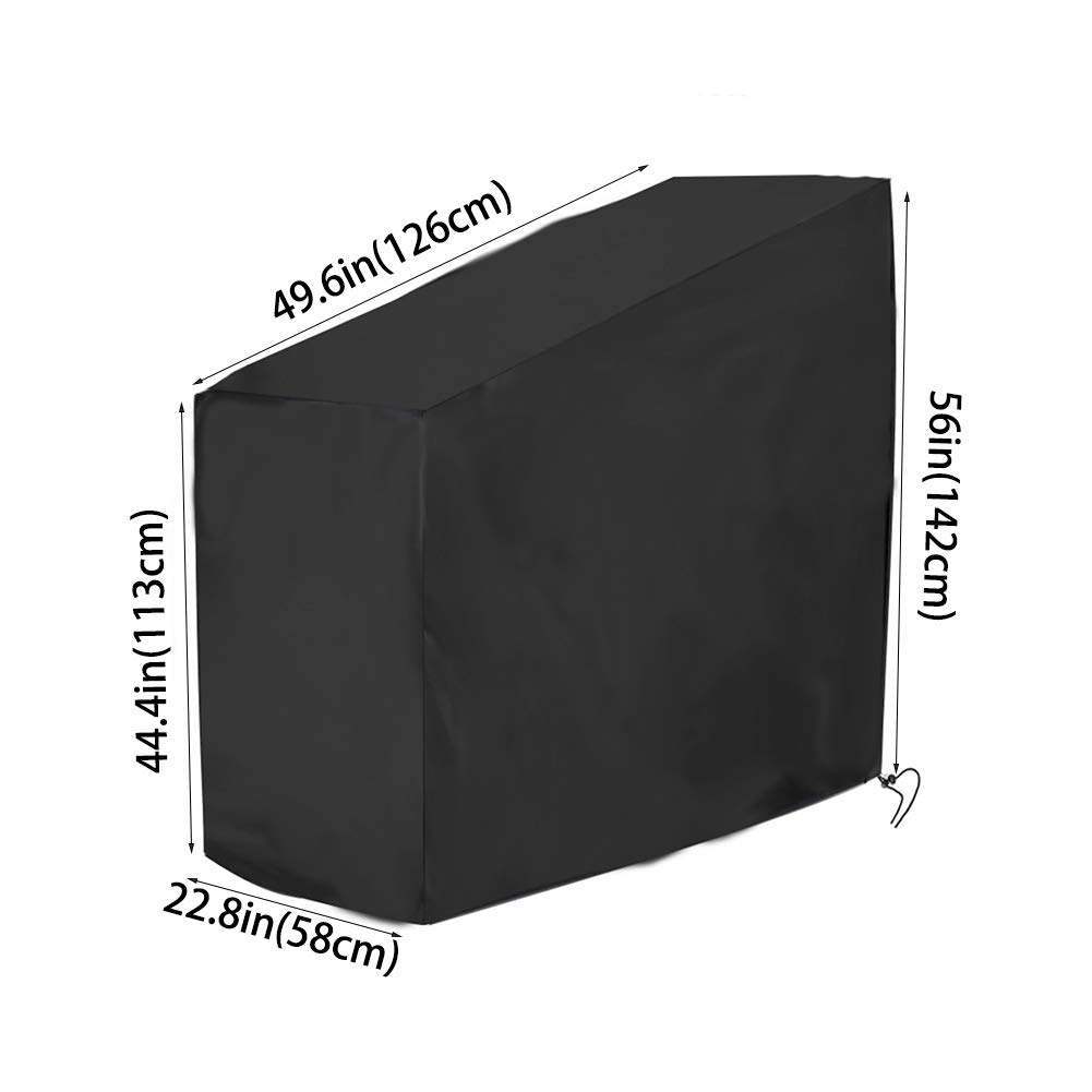 Persever Exercise Bike Cover,Waterproof Stationary Bike Cover Storage,Outdoor Dustproof Cycling Protective Cover Suitable for Vertical Bicycles-Black