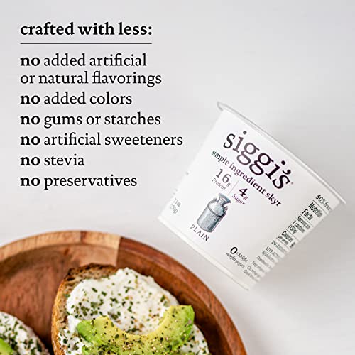 Siggi's® Icelandic Strained Nonfat Yogurt, Plain, 24 Oz. Multiserving Container – Thick, Protein-Rich Yogurt Snack #TOP5