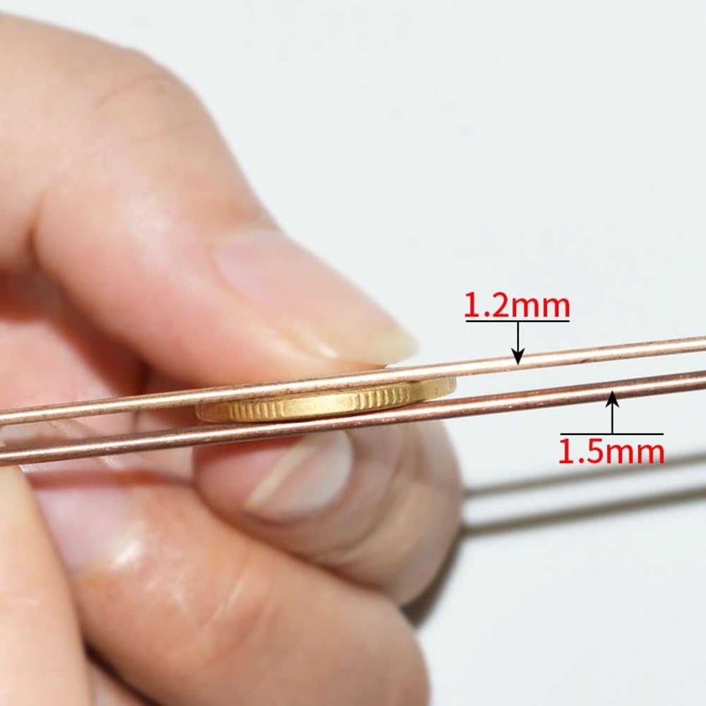 Alambre de roscado de Electricista Chapado en Cobre de 500g, Alambre de Acero Inoxidable, Cable de Alta Elasticidad, Cable de tracción de 1,3mm, 1,5mm y 1,6mm(1.6mm 31 Meters)