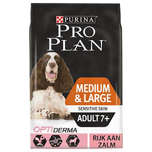 Pro Plan Hond Medium & Large Adult 7+ Sensitive Skin Hondenbrokken met Zalm, 14kg