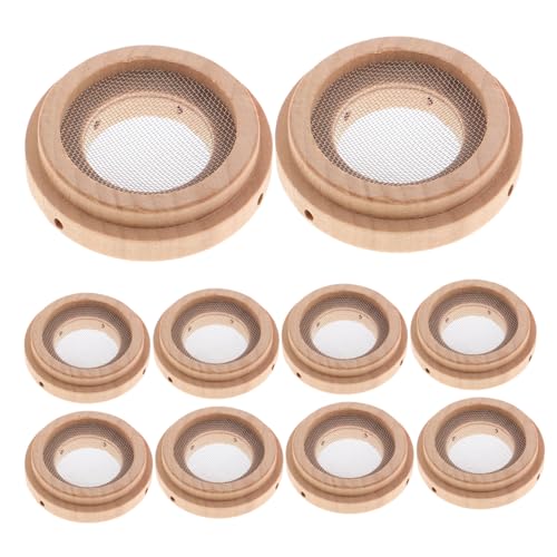 VALICLUD 10 Piezas Anillo De Jade Moxibustion Moxa Moxibustión Dispositivo De Moxibustión Moxa Cuello Hombros Soporte De Moxibustión Titular De La Moxa Kit De Moxibustion Madera Beige