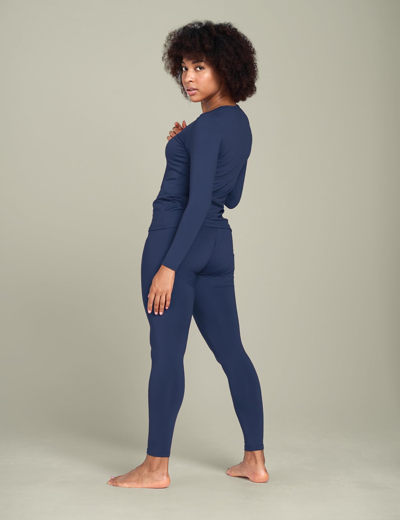 LAPASA Completo Termico Donna Fodera in Micropile Calore Base L17 - Abbigliamento Intimo Invernale Maglietta Pantaloni Calzamaglia Tuta Sci Trekking