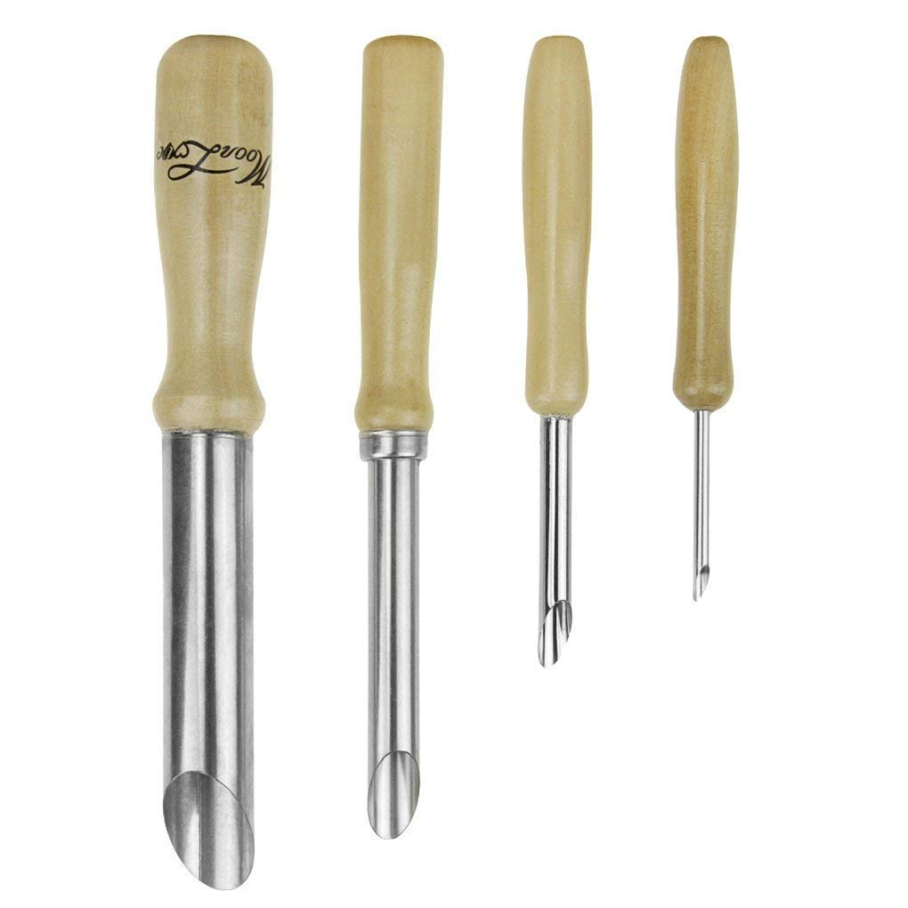 Buy 4 Round Clay Hole Cutters 4 Stainless Steel and Wood Circular Clay Hole Cutters for Pottery