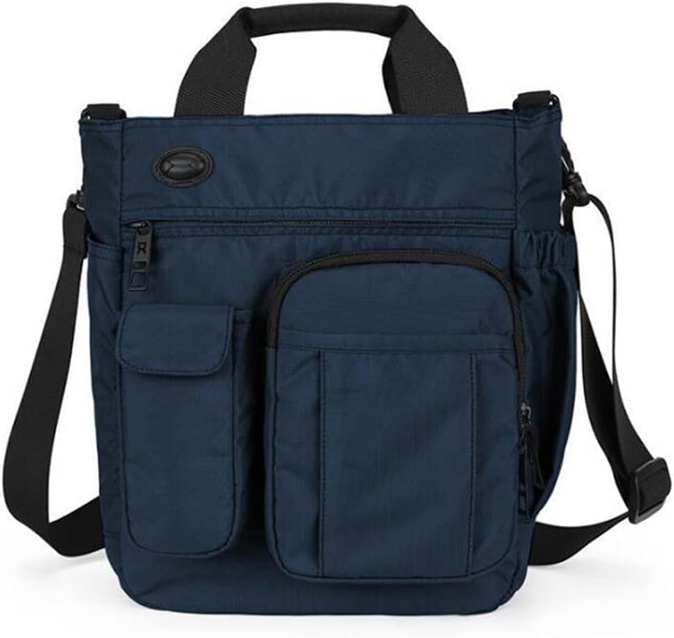 Multi Function Men's Shoulder Messenger Bag With Headphone Hole Waterproof Travel Handbag Large Capacity Storage Bag