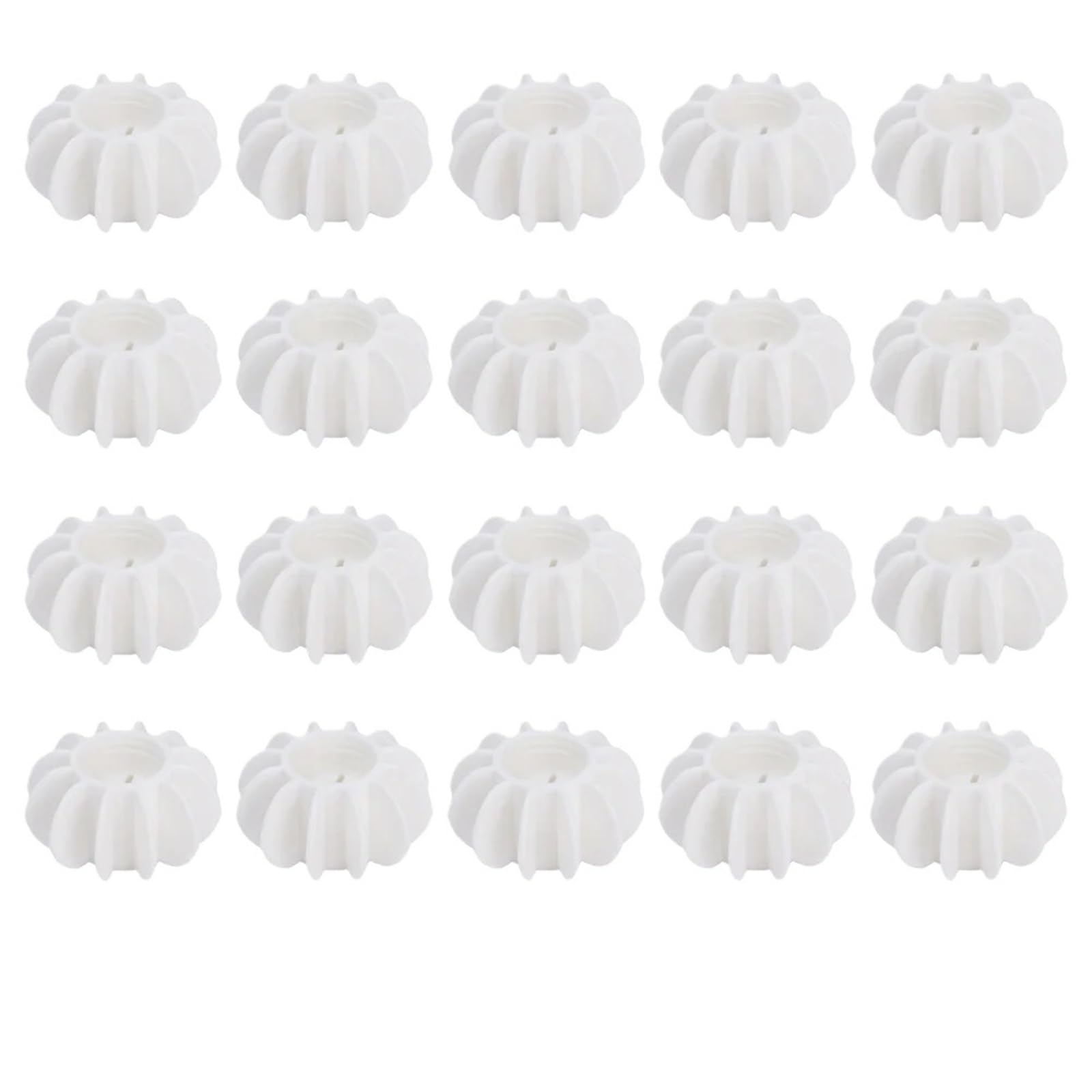 Tumble Dryer Balls, 20 PCS Silicone Laundry Ball White Grey Reusable Stain Removal Hair Catcher(White)