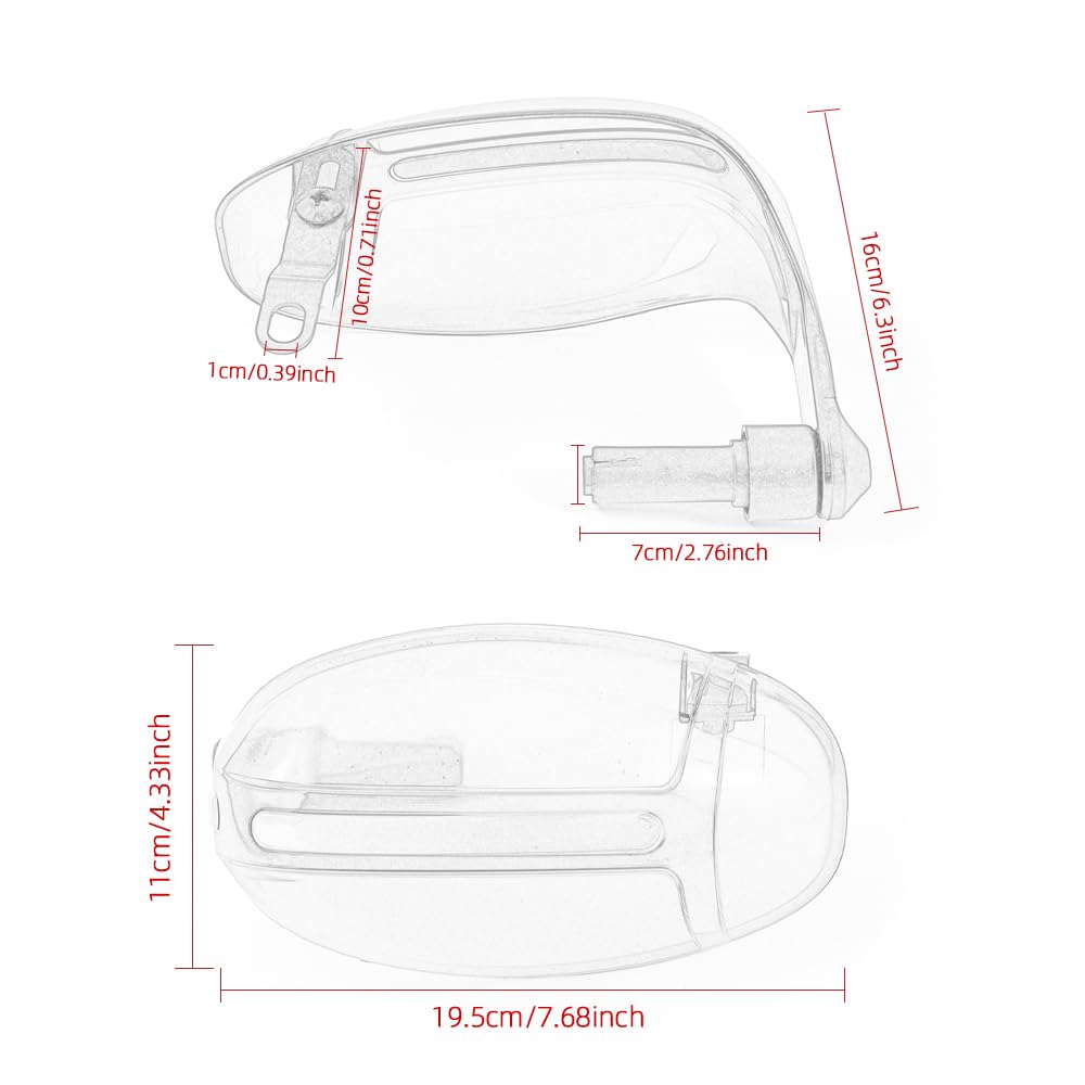 Guardamanos de la Motocicleta para e-Bike con Tornillos de 10 mm de Montaje Protector de la Mano Cubierta Scooter Manillar Parabrisas doblado Cubierta del Manillar