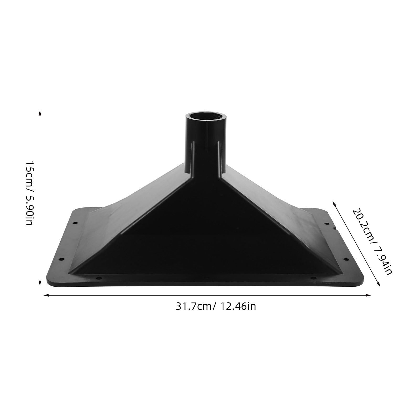 Haut-parleur à Pavillon Rectangulaire Noir 2 Pièces en Plastique