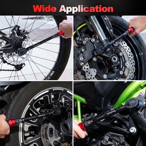 Image of Toolwiz 3 /8-Inch Drive Click Torque Wrench 5-45 Ft-Lb /6.8-61 Nm | ±3% High Accuracy Dual Direction Adjustable 72 Tooth Torque Wrenches Tool for Bike, Motorcycle, MTB, Car Repair
