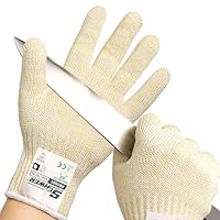 Schwer guanti antitaglio di (Level A9/F), guanti antitaglio per alimenti,senza fluoro,guanti a mandolino per il taglio della carne in cucina,per la sgusciatura delle ostriche,XL