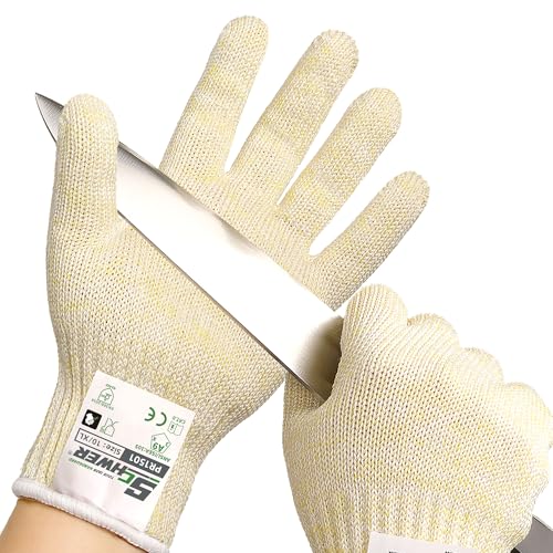 Image of Schwer 10 Pairs SlicePro A9 Cut Resistant Gloves, Food Grade, PR1501, XL | Non PFAS, No Glass Fiber, for Kitchen Food Prep, Mandolin Slicing, Meat Cutting, Oyster Shucking, Fish Fillet Processing
