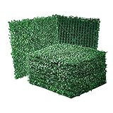 Artificial Boxwood Panels,12Pcs 20" x 20" Grass Wall Panels, Artificial Boxwood Hedges Panels, UV Pr