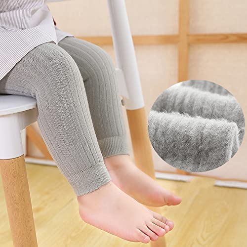 Baby Girls Leggings Solid Cable Knit Basic Ankle Length Pants Spring Warm Footless Tights Comfy Pants Trousers3
