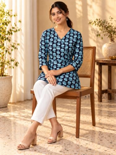 Image of feranoid Women Cotton Angrakha Kurti