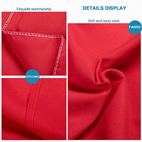 FLXXIE Microfiber Pillow Cases Standard Size, Soft Pillowcases with Envelope Closure, Wrinkle, Stain Resistant Pillow Covers, 20x26, Red
