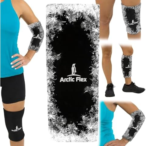 Arctic Flex Ice Sleeve for Knee, Elbow, Arm - Hot & Cold Freeze Pack Wrap for Tennis Pain Relief, Tendonitis - Gel Compression Brace for Injuries - Therapy Compress - Reusable, 360 Coverage Cover