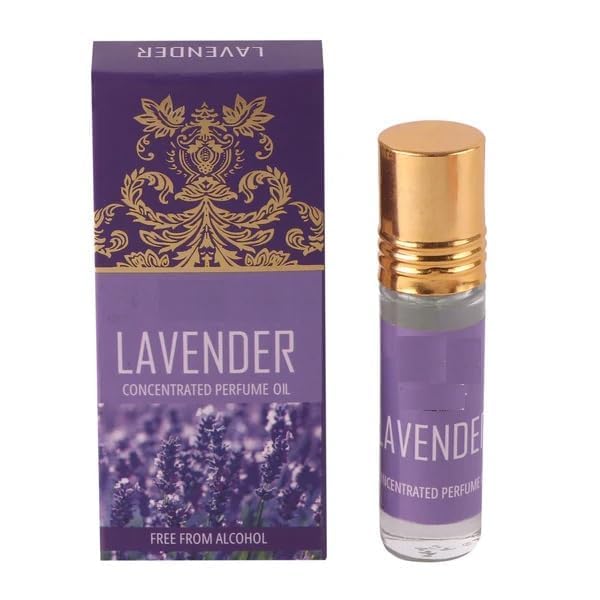 Concentrated Perfume Oil Lavender Long Lasting Fragrance Roll-On Attar For Mens And Womens- 8 Ml, (Pack Of 1)