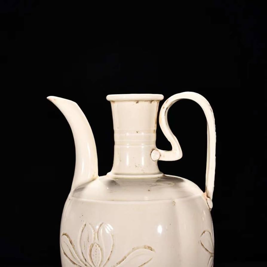 中国美術 定窯 宋白磁瓶 花瓶 壷 中国美術 定窯 宋白磁瓶 花瓶 壷 定窯白磁長頸瓶 - 中国