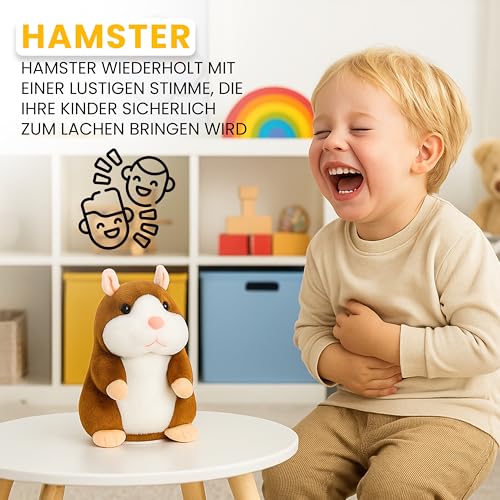 Retoo Sprechender Hamster, PlüschHamster Wiederholt, Sprechende Hamsters